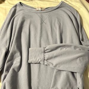 light blue/baby blue cropped sweater